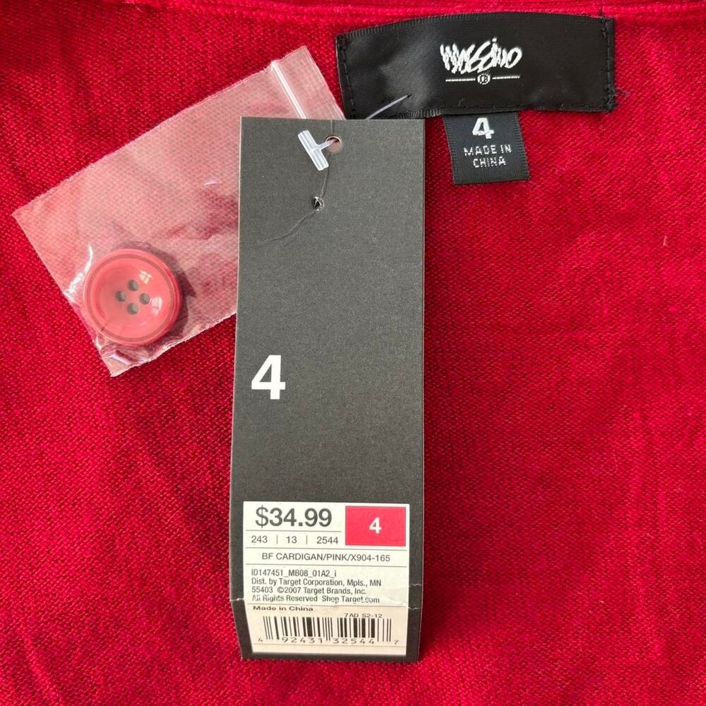 Mossimo Red V Neck Long Sleeve Knit Button Cardigan Sweater in size 4X NWT - Picture 5 of 5